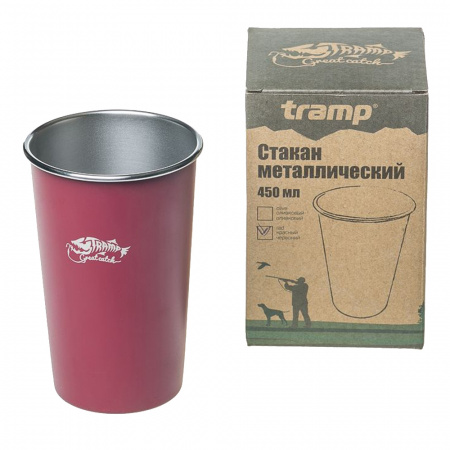 Tramp стакан металлический TRC-099 (красный , 450мл)