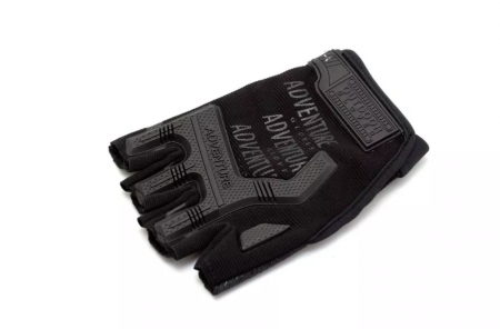 Перчатки тактические Outdoor Gloves Adventure укороченные прорезиненные Чёрный