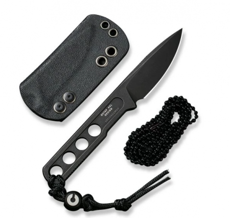 Нож CIVIVI Fixed Blade Circulus 10Cr15CoMoV Steel Black Stonewashed Handle Ostap Hel Design