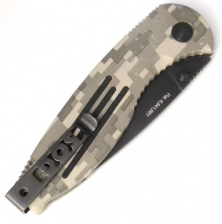 Нож складной SOG Aegis Digi Camo (Black TiNi Blade), сталь AUS8